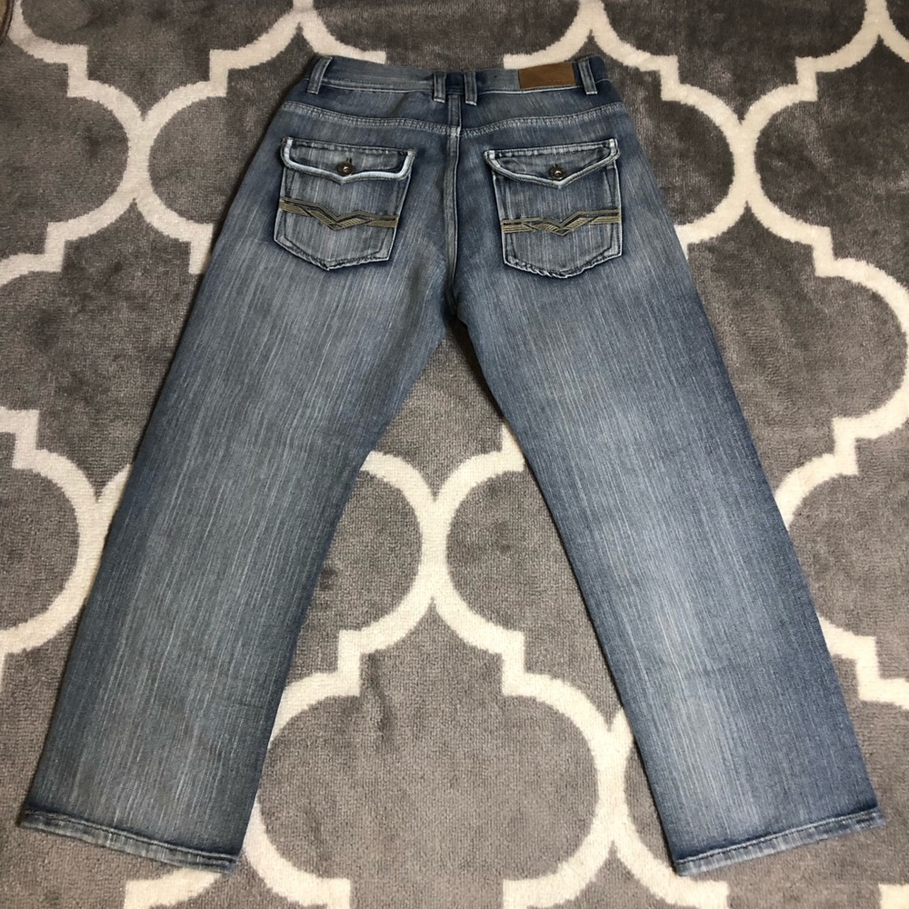 Halifax Jeans Mens 34 Denim Bootcut Casual Blue